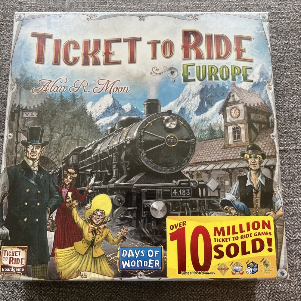 Days of Wonder Ticket to Ride Europe Board Game Brand New Sealed Alan R. Moon